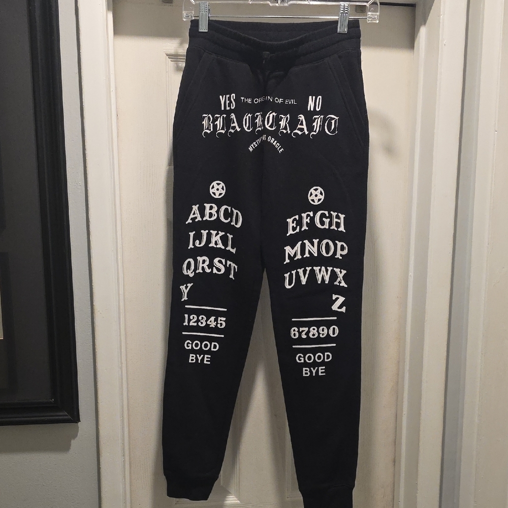 Black Graphic Kids Sweatpants
